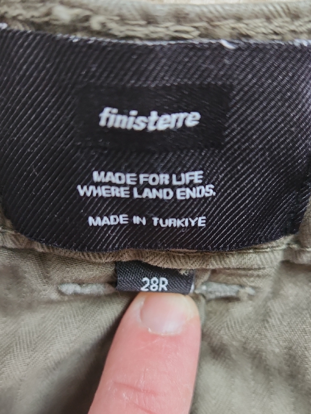 Finisterre Croft Olive Barrel Pant SZ 28 Never Worn - Picture 3 of 3